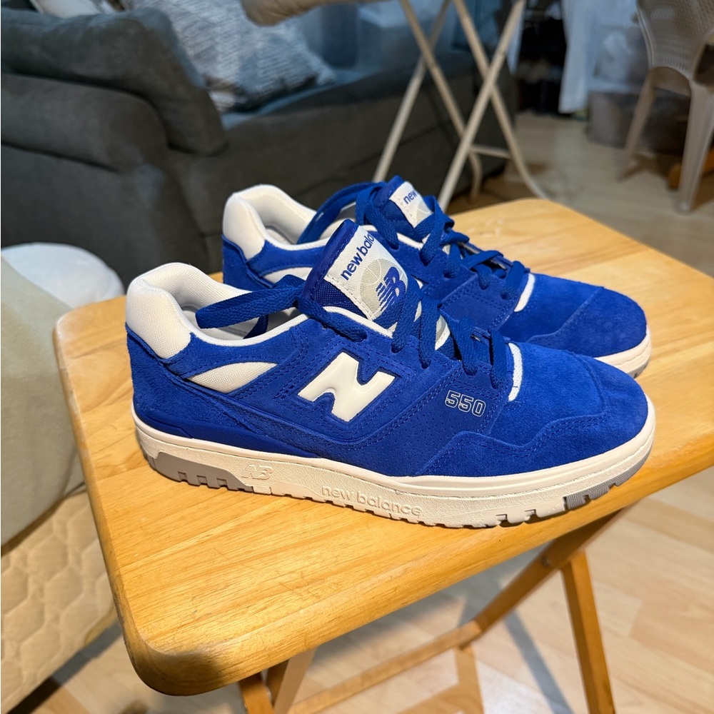 New Balance 550 Suede Pack Team Royal Blue and White Sneakers (Men’s)